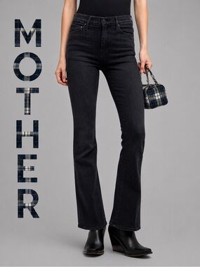 MOTHER The Weekender Fray Bootcut Jeans – Black – Size 29